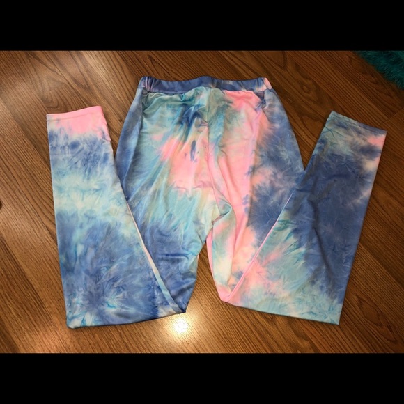 Cotton candy tiedye high wasted leggings - Picture 5 of 6